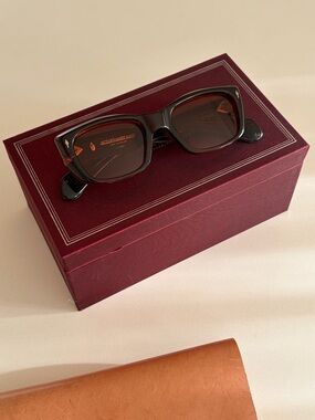 BRAND NEW Unisex Brown/Amber Jacques Marie Mage Corniche Sunglasses (Full Kit)